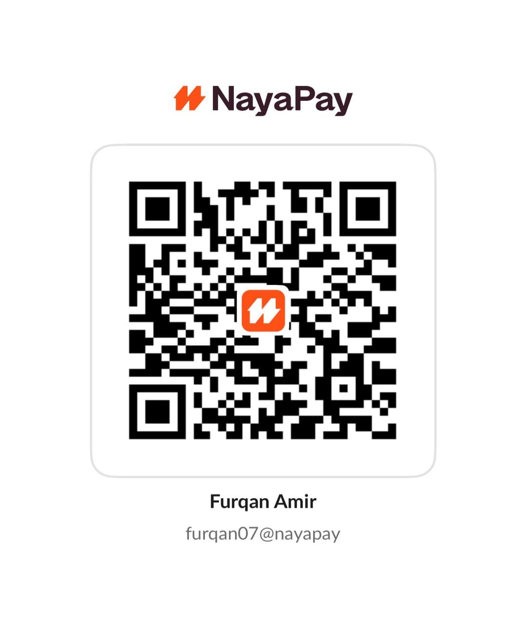 NayaPay QR for Furqan Amir — furqan07@nayapay